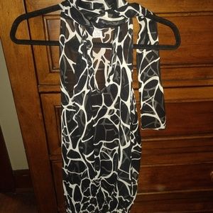 KLd Signature boutique chiffon animal print top